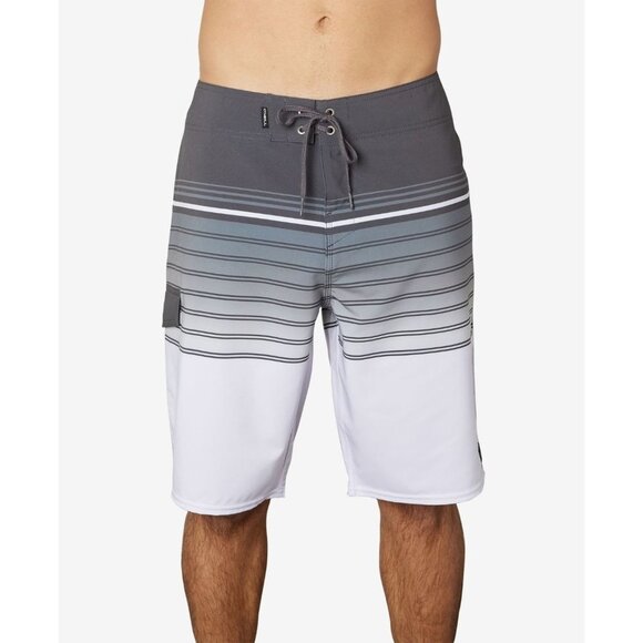 O'Neill Men's Lennox Stretch Below the Knee Boardshorts,Blk White, Size 29, NWT - Picture 1 of 4